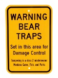 Montana Game Fish & Parks Bear Trap Sign