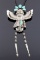 Signed Navajo Ceremonial Sterling Kachina Bolo Tie