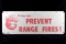 Original Smokey Bear Prevent Range Fires Sign