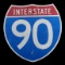Original Interstate 90 Highway Shield Sign