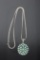 Navajo Sterling & Turquoise Petit Point Necklace