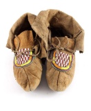 Northern Plains Moose Hide Beaded Moccasins