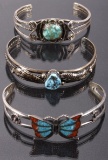 Navajo Fred Harvey Sterling & Turquoise Bracelets