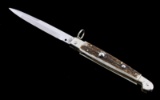 Campolin Italian Stag Horn Switchblade Knife