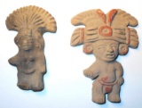 Pre-Columbian Mayan Effigy Figures (2) 500 A.D.