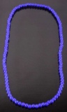 Hudson Bay Blue White Heart Trade Bead Necklace