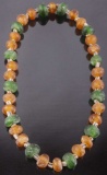 Russian Glass & Sand Cast Trade Bead Necklace