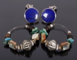 Navajo Multistone Earrings & Lapis Lazuli Earrings