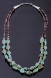 Navajo Cripple Creek Turquoise & Heshe Necklace