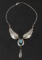 Navajo Sterling Silver Multi-Drop Feather Necklace