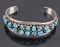 Navajo Sleeping Beauty Turquoise & Silver Bracelet