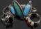 Signed Navajo Sterling Silver Ring Collection (5)
