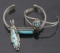 Signed Navajo Turquoise & Sterling Cuffs & Pendant