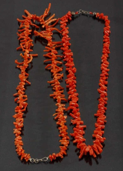 Red Chinese Branch Coral Necklaces (2)