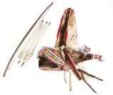 Crow Otter Hide Beaded Bowcase & Quiver c. 1880