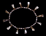 Plains Indian Buffalo Teeth Beaded Necklace 19th C
