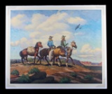 Till Goodan Westward Ho Cowboy Lithograph c.1939