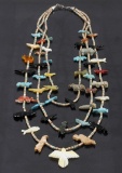 Navajo Multi-Stone Heishe Bead Fetish Necklace