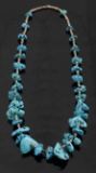Navajo Lone Mountain Turquoise & Heishe Necklace