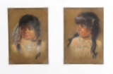 Original Gloria West Indian Girl Pastel Paintings