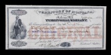 1887 Montana Territorial Bounty Warrant Check