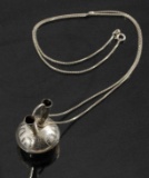 Navajo E.M. Whiteman Sterling Wedding Vase Pendant