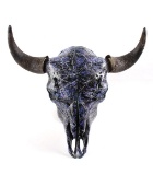 Muddy Girl Camo Painted Bull American Bison Skull