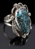 Navajo Sterling & Lone Mountain Turquoise Ring