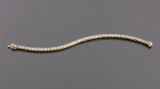 7ct. Montana Sapphire 14K Gold Tennis Bracelet