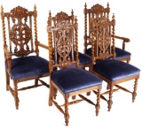 R.J. Horner & Co. Finely Carved Chairs c 1880-1890