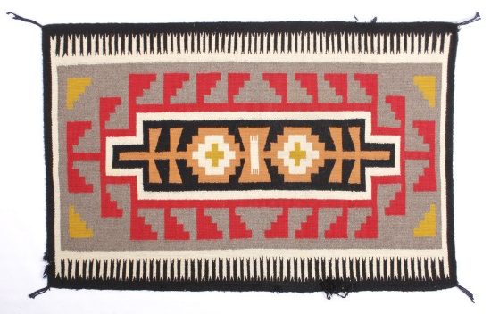 Exceptional Navajo Chinle Pattern Wool Rug c.1900-