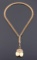 Antique 14K Gold Elks Masonic Pendant Necklace