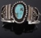 Navajo Old Pawn Silver & Turquoise Cuff