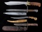 Various Bayonet, Folding & Fixed Blade Knives