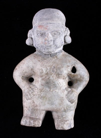 Pre-Columbian Mayan Pottery Figure circa 500 A.D.