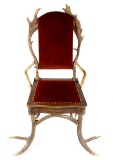 German Fallow & Stag Deer Antler Chair c.1890-1920