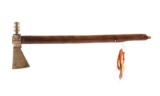 Plains Indian Brass Pipe Tomahawk c. 1875-85 COA