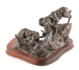 Danny Edwards Bighorn Rams Bronze Sculpture