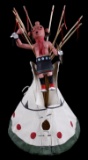 Signed Assiniboine Peoples Teepee and Kachina