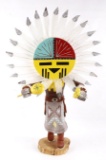 Large L Vandever Signed Hopi Sunface Kachina Doll