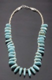 Navajo Kingman Spiderweb Turquoise Necklace