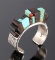 Signed Navajo Sterling SIlver Turquoise Cuff