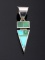 Signed Navajo Inlaid Turquoise Arrow Pendant