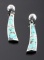 Signed Navajo Sterling Silver Turquoise Earrings