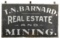 T. N. Barnard Real Estate & Mining Sign, N. Idaho