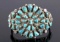 Navajo Sterling Silver Faceted Turquoise Cuff