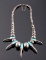 Navajo Bear Claw Turquoise & Sterling Necklace