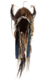 Sioux Buffalo Horn Beaded & Quilled Headdress