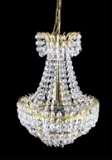 Swarovski Crystal and Brass Chandelier