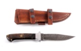 CFK Ram Horn Dagger with Leather Scabbard